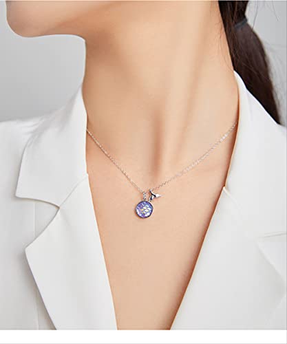 Collier queue de poisson bleu en chaîne océan pour femme - 4