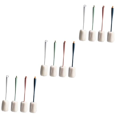 Brosse de nettoyage pour bouteilles Toyvian : lot de 12 goupillons à long manche pour verres