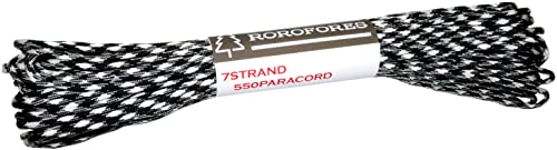 ROROFORES 7STRAND 550PARACORD �p���R�[�h 7�c 4mm 30m �z���C�g�u���b�N