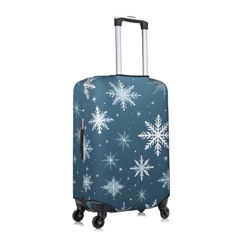Snowflakes in Winter Luggage Cover Washable Suitcase Cover Anti-Scratch Luggage Protector Covers Elastic Suitcase Identify L fits 25-28 Inch Luggage3