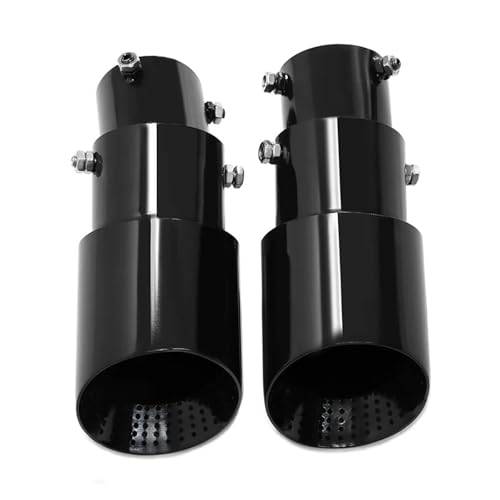 Embout échappement silencieux noir mat en acier inoxydable universel pour entrée 45-65 mm