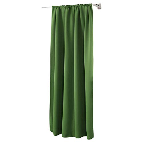 WOLTU Thermovorhang, Verdunklungsvorhang für Wohnzimmer Schlafzimmer, Blickdicht, mit Kräuselband für Schiene, 250g/m² Schwere Wärmeisolierende, 135 x 245 cm, Grün