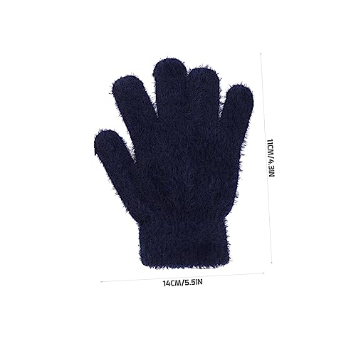 PartyKindom Kids Winter Soft Knit Gloves Warm Wool Mittens for Boys and Girls Soft Comfortable for Cold Weather4