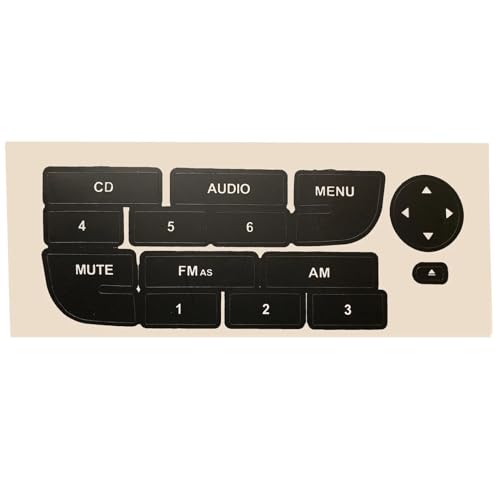 Autocollant bouton autoradio Fiat usé solution réparation cache noir pas cher