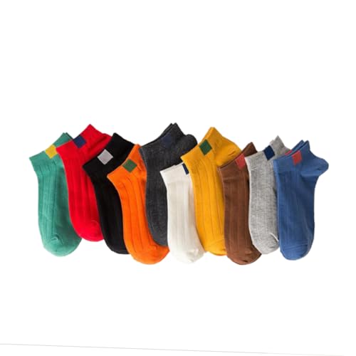 Holibanna Fashion Short Socks Candy Low Cut Ankle Socks 10 Pairs Breathable Comfortable for Office School Outdoor Hiking