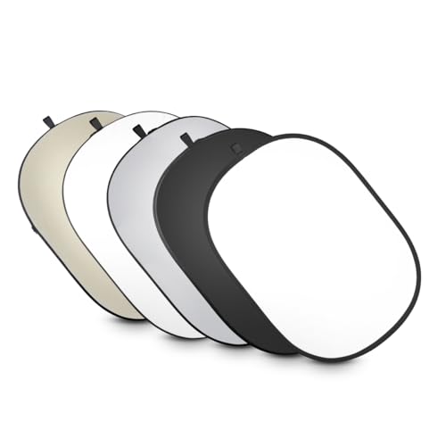 Walimex Pro 5-in-1 Faltreflektor-Set (102 x 168 cm) wavy gold/silber/weiß/schwarz/transparent (inkl. Transporttasche)