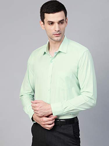 Image of MANQ Men's Regular Fit Cotton Formal Shirt, Full Sleeves, Spread Collar, Button-Down, Office, Business & Casual Wear