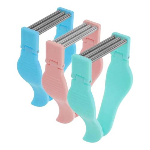 Beatifufu 3pcs Facial Hair Remover for Women Threading Hair Removal Device Spring Mechanism Gentle and Precise for Facial and Lip Hair Portable Cheek Hair Remover