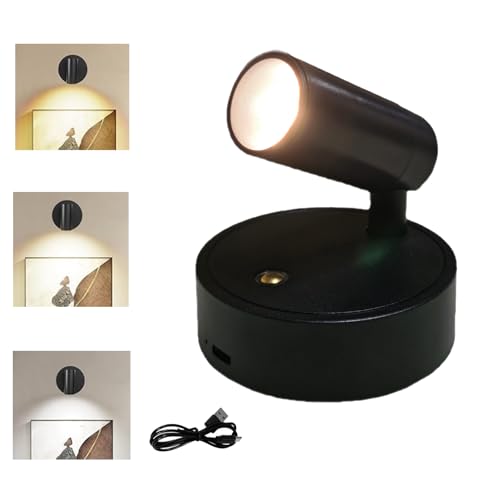 Spot Lights Indoor, Rechargeable Plant Spotlight Indoor, 360&deg; Rotate Wireless LED Uplighting...