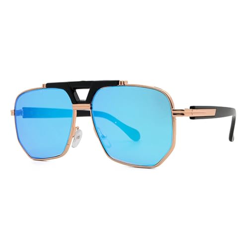 Lunettes de soleil carrées masculines au design vintage et finitions soignées