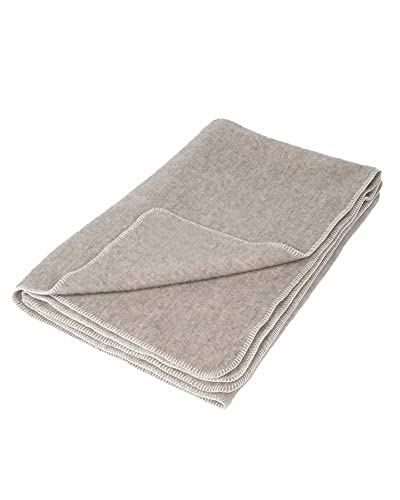 Ritter Decken Gotland Wolldecke | Echt & Naturbelassen | 50% Gotland-Wolle & 50% Süddeutsche Wolle | Ideale Tagesdecke | Grau | 150x200cm Cover