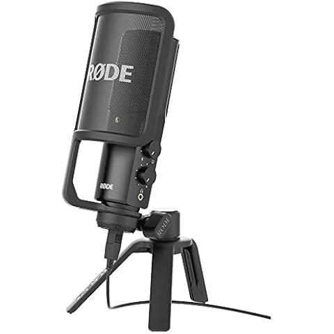 RØDE NT-USB Micrófono USB de condensador con filtro pop y trípode Cover