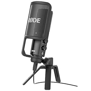 RØDE NT-USB Versatile Studio-quality Condenser USB Microphone with Pop Filter and Tripod for Streaming, Gaming…