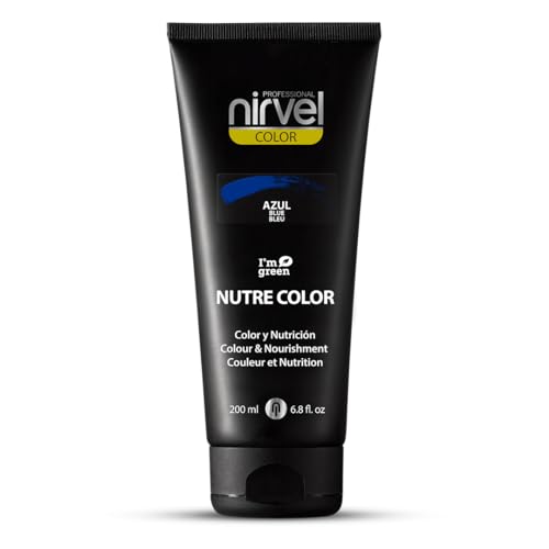 Nirvel NUTRE COLOR Azul 200 mL Mascarilla Profesional - Coloración temporal - Nutrición y brillo