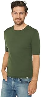 DANISH ENDURANCE Męska Koszulka Termiczna z Krótkim Rękawem z Wełny Merino, Premium, Narciarska, Snowboardowa, Techniczny, Termoaktywny T-Shirt, Oddychający, Odprowadzający Pot, Szybkoschnący