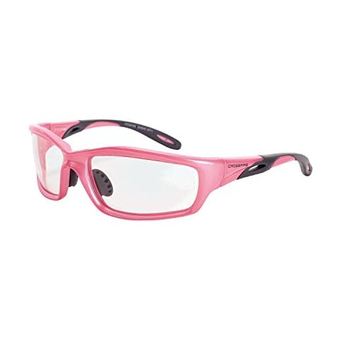 Crossfire 2254 Infinity Premium Safety Glasses, Clear Lens - Pink Frame Cover