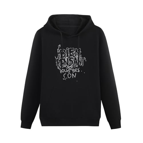 HANXI stupeflip Hoody Hippie Clothes Custom Funny for Men Hoody Unisex Ptinted Hoodies Long Sleeve Men's Hooded with Pocket Black M