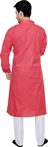 Image of Men's Cotton Blend Plain Kurta Comfortable and Stylish