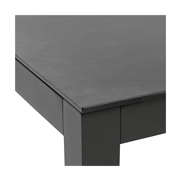 OUTLIV. Esstisch Aluminium Glas-Keramik Anthrazit