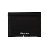 Streifendetail PS Paul Smith Herren Geldbörse CC Stripe, schwarz, schwarz, Herren Geldbörse Cc Stripe