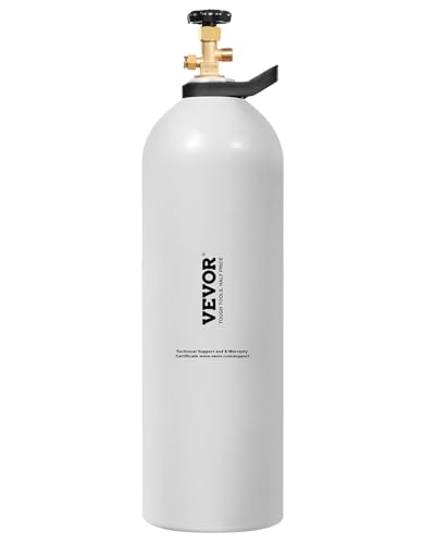 Image of VEVOR CO2 Tank, 20 lbs New Aluminum Alloy Cylinder, CO2 Air Tank with Spray Coating, CGA320 Valve, Handle & Adjustable Pressure, DOT & TC Approved Cylinder for Draft Beer Dispensing