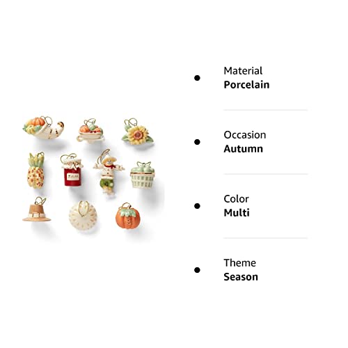 Lenox 879308 Autumn Favorites 10-Piece Ornament Set #TOP2