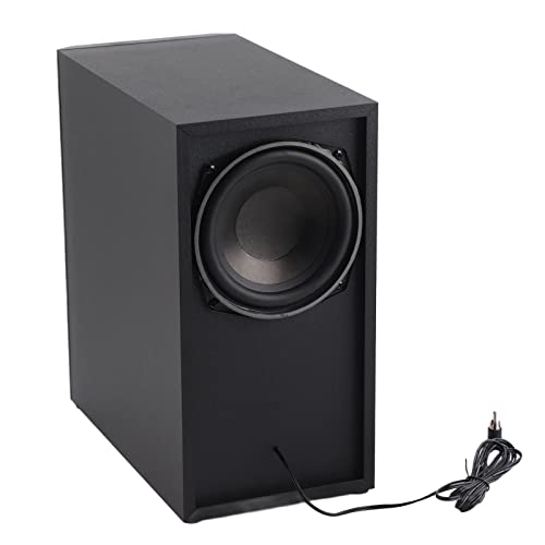 Fdit Subwoofer de Altavoces de Sonido de Madera Engrosar, Experiencia Moderna de bajo Casero, Diseño Resistente, con Barra de Sonido Set para Televisión de Cine en Casa