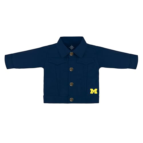 Infant Denim Jacket - Michigan Wolverines Logo - Navy - 3T