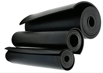 0.02" 0.5 mm Thick - Santoprene Rubber Sheets and Rolls - Solid Rubber Sheets, Rolls & Strips for Gaskets Material, Weather Stripping, Flooring, Black...36" Wide 1, 36" x 12"