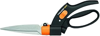 Fiskars Servo-System Grass Shear GS42, Anti-jam Servo-System mechanism, Length: 34.4 cm, Steel blades/Plastic handles, Black/Orange, GS42, 1000589