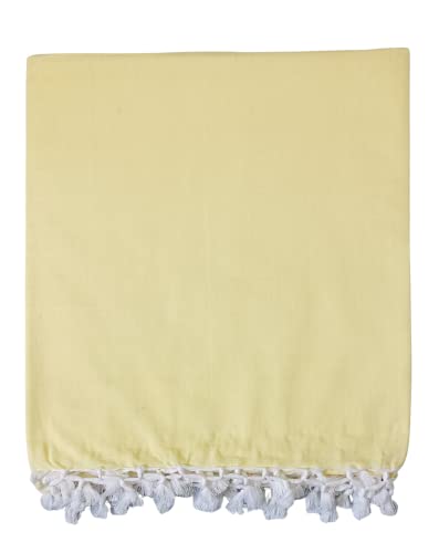 Image of Arvore Bunkaar Pure Handloom 100% Soft Desi Bamboo Viscose Soft Bhagalpuri Andi Chadar /Summer Blanket /Khes /Top Sheet /AC Blanket /Odhne wali Chadar (Lemon Yellow, Plain, 1, Bhagalpuri Chadar)
