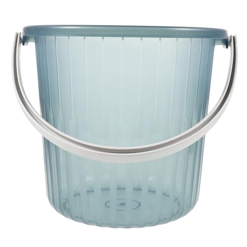 Cabilock Large Capacity Plastic Bucket with Handle Transparent Water Storage Container for Bathing Car Washing and Home Use Portable Design for Easy Carrying
