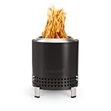 Solo Stove Mesa XL, 7 Inch Tabletop Fire Pit with Stand - Smokeless, Stainless Steel Fire Pit for Camping, Outdoor & Patio- Wood Burning or Pellet Fueled Portable Bonfire, 2.3lbs, Ash