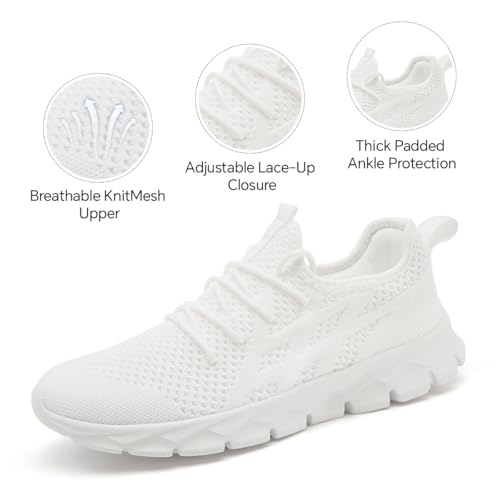 Image of Mens Slip On Walking Shoes Non Slip Running Shoes Lightweight Breathable Tennis Sneakers Fashion Casual Gym Trainers