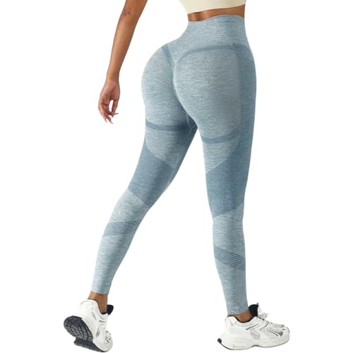 Genérico Leggins Mujer Pantalon Yoga Mallas Deporte Leggings Anticelulitico Mujer CompresióN 3D Suaves Elásticos de Cintura Alta Control Abdominal para Yoga Fitness Running Entrenamiento
