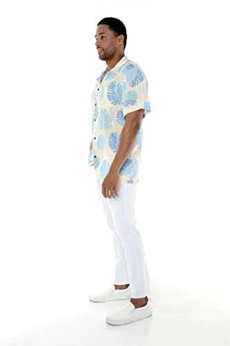 Image of Hawaii Hangover Family Matching Hawaiian Clothes, Pacific Palm Cream | Family matching Hawaiian outfits, Pacific Palm Cream, lightweight rayon, machine washable, tropical leaf print, luaus