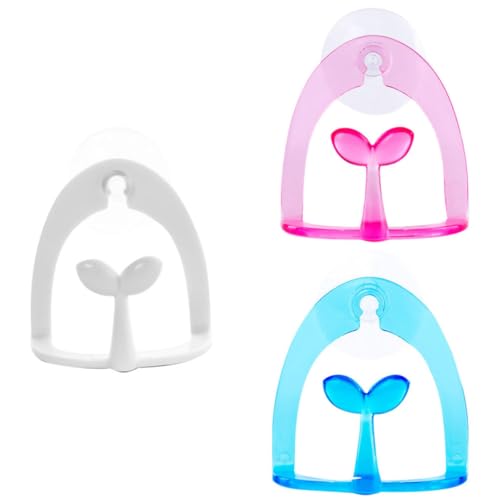 IFANLANDOR Soporte Organizador Práctico Ventosa 3 Piezas Estropajo de Plástico para Fácil de Instalar y Colgar Color Aleatorio para Cocina y Baño