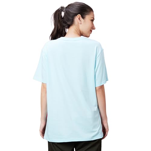 Image of Globus Women Pink Boxy Fit Typography Cotton T-Shirt-3639407001