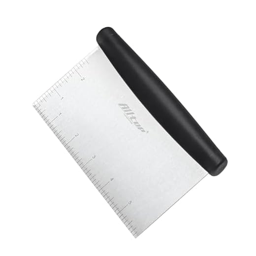 ALLTOP Bench Scraper & Chopper for Kitchen - Ideal Baking Essential Utensil,Stainless Steel Pastry/Dough/Food Cutter Tool for Cake Pizza Bread,Grilling,Cooking - 1 Pack