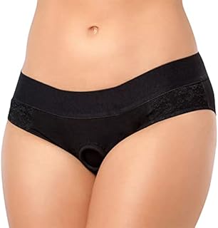 DRESSHAPE Harness Underpants for Strap On Underwears Strapless Panties for Men Women Couples (M/L, Black LS)