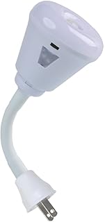 Plug in Motion Sensor Night Light, LED Infrared Sensor Light 6W Light AC 85-265V PIR Infrared Sensor Motion Detector Light Bulb Lamp (White Light, US Plug)