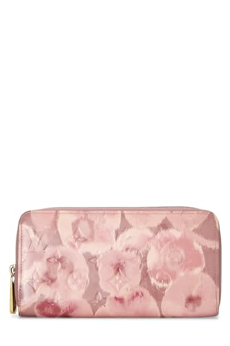 Pre-Loved Pink Monogram Vernis Ikat Flower Zippy Continental, Pink