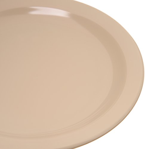 Carlisle FoodService Products Dallas Ware Reusable Plastic Plate Salad Plate with Rim for Buffets, Home, and Restaurants, Melamine, 7.25 Inches, Tan, (Pack of 48) - Image 4