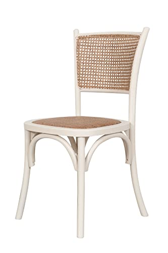 Biscottini Chaise Salle a Manger 88x45x50 cm - Chaise de Bar et Chaise Bistrot Bois - Chaise de Cuisine en Rotin - Meuble de Cuisine - Meuble Bois