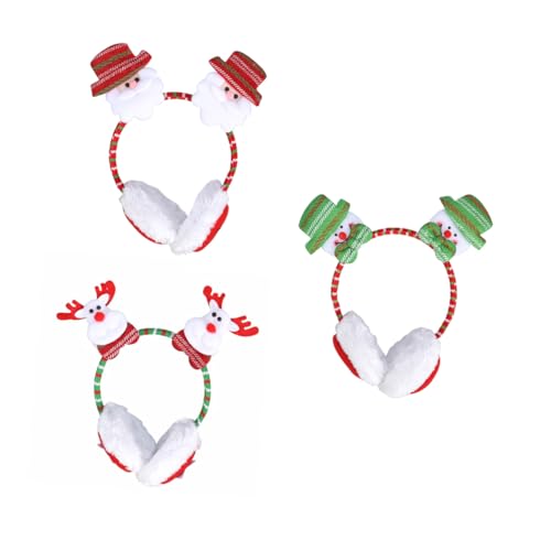 Orejeras navideñas de pelo sintético para fiestas de Navidad y eventos de invierno