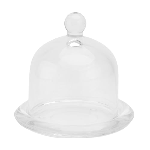 SOIMISS Creative Glass Bell-shaped Dessert Cover Food Shade Display Cover for Lemon Cake Household Craft Glass Ornament Dustproof for Home and Beauty Use
