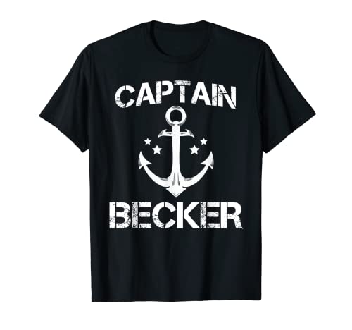 Capitano Bekker Divertente Compleanno Personalizzato Cognome Clan Regalo Maglietta