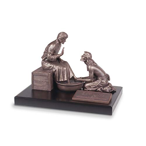 First Shall be Last Servant Bronzelike Finish 14 x 11 Hand-Cast Resin Mounted Sculpture