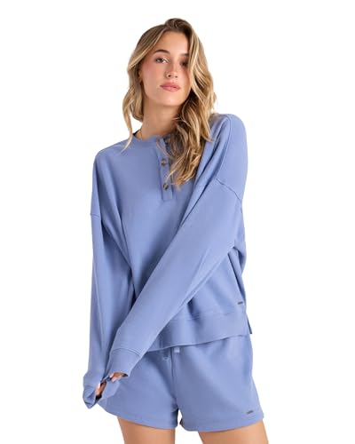 Volcom Women's Long Sleeve Hoodie – Everyday Casual & Layering, HORIZON BLUE, XX-Large