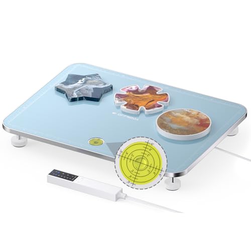 OFFNOVA 2-in-1 Resin Heating Mat & Leveling Table Fast Curing Epoxy Molds Resin Curing Machine for Silicone Molds Undeformed Dryer with Smart Timer & Temp Control